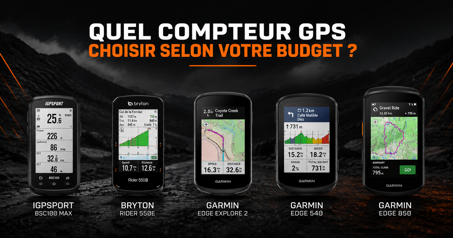 Compteur GPS Comparatif