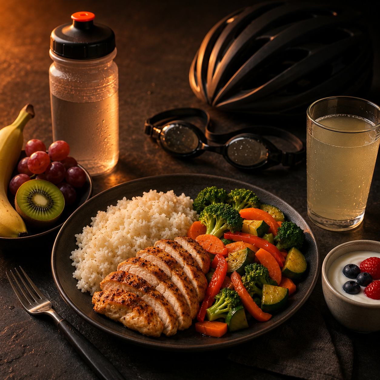 Repas après triathlon