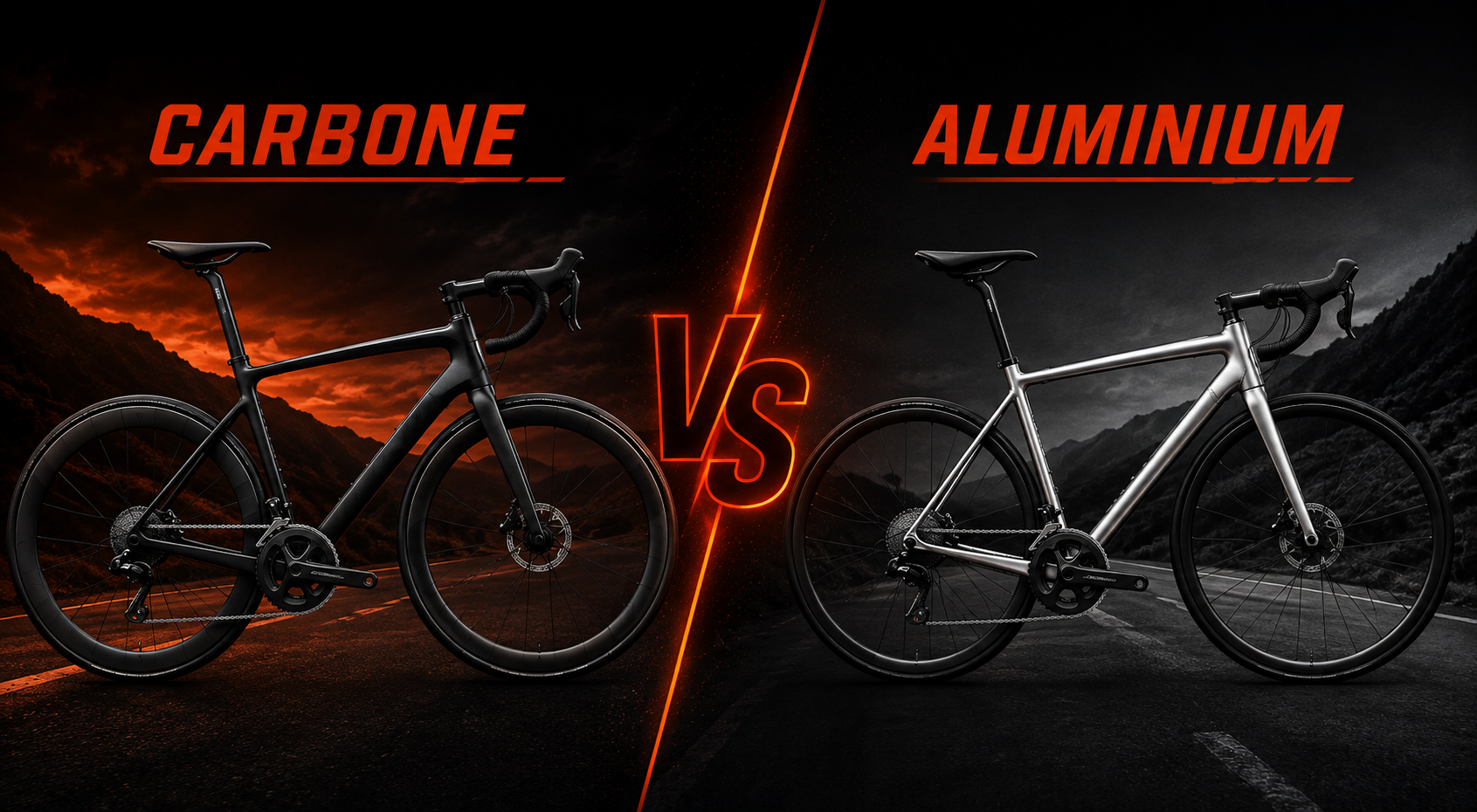 Velo carbone vs Alu